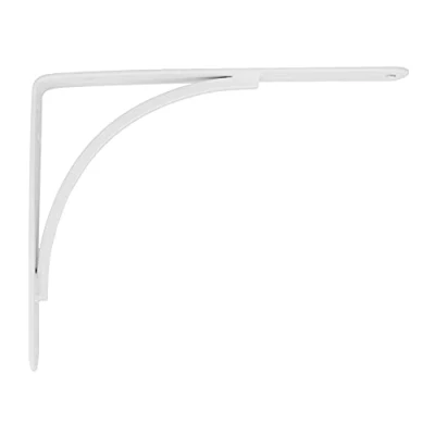 Immagine di Amig Staffa per mensole a muro Supporti Reggimensola Staffe in Acciaio Colore: Bianco Dimensioni: 250 x 200 Peso max: 65 kg