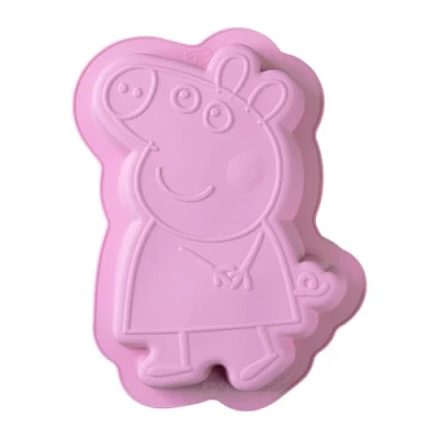 Immagine di Dr. Oetker Stampo in silicone Peppa Pig 1200 ml, resistente agli acidi e al calore perfetto per cuocere con bambini fan di Pig, ideale feste compleanno bambini, rosa