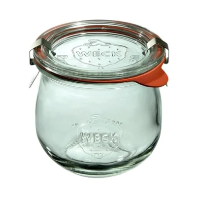 Immagine di Weck Tulipano, barattolo da 370 ml, 6 pezzi, con coperchio, guarnizione e 2 chiusure, per conservare conserve, succhi, ermeticamente ingredienti secchi