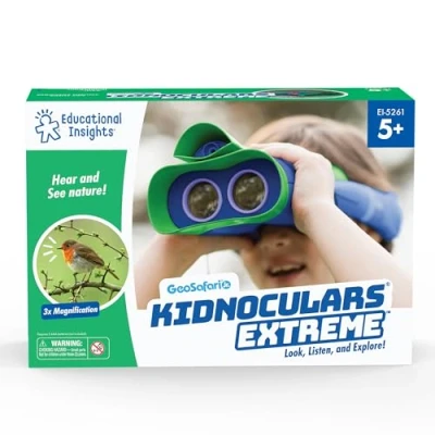 Immagine di Learning Resources Binocolo a visore Kidnoculars Extreme GeoSafari Jr, esploratore bambino, giocattolo scientifico, 5 anni
