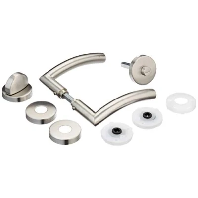 Immagine di Alpertec 28020640 Peking II R Acciaio inossidabile per porte da bagno Set di maniglie WC Maniglia porta Raccordi Nuovo