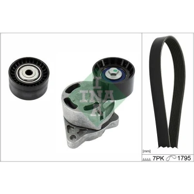 Immagine di INA 529 0435 10 Kit cinghie Poly V Controllare corsa libera generatore ed ev. sostituire RENAULT: MASTER 2 Kasten, Pritsche/Fahrgestell