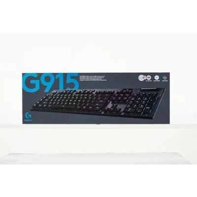 Immagine di Logitech G 915 LIGHTSPEED Tastiera meccanica da gioco, switch tattile GL con profilo piatto, layout scandinavo, carbonio