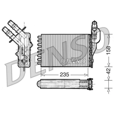 Immagine di DENSO DRR23001 Radiatore Riscaldamento RENAULT: CLIO 2, Kangoo I Express