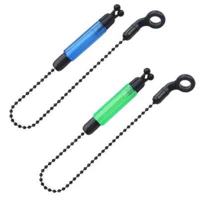 Immagine di HBERCAI Set di 2 Segnalatore Abboccata,Indicatori Abboccata per Pesca Scambisti alla Carpa,Indicatore Abboccamento Canna da Accessori Attrezzatura la Pesca(Blu+Verde)