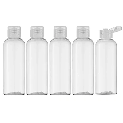 Immagine di Toureal 100ML Bottiglie Vuoto da Viaggio con Tappo Flip Top (5 Pezz) Flaconi per Cosmetici (Tappo Trasparente)