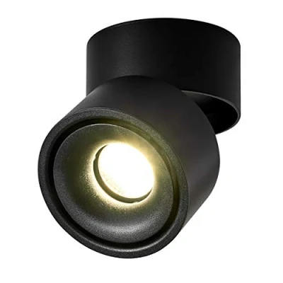 Immagine di Dr.lazy 10W LED Spot light Faretti da soffitto,Faretto Lampada,plafoniera faretto,Lampade Orientabili,Faretti muro,10x10x10CM (Nero 4000K)