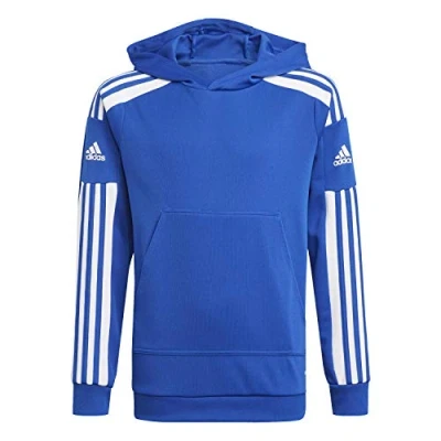 Immagine di adidas Performance Squadra 21 Felpa con cappuccio per bambini, Taglia: 140, Blauweiss