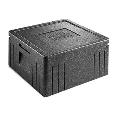 Immagine di Thermohauser Contenitore termico EPP pizza Eco Line con coperchio, 22 litri, 41 x 23 cm scatola per la consegna a domicilio della