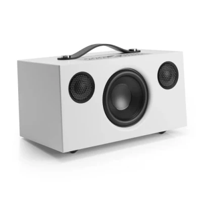 Immagine di Audio Pro C5 MKII Altoparlante portatile Multiroom con Bluetooth e WiFi intelligente senza fili controllo app per Air Play, Spotify Connect Bianco