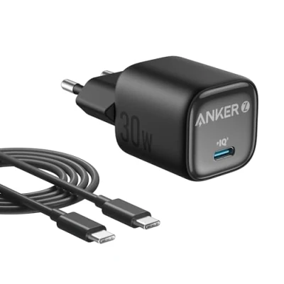 Immagine di Anker Caricatore USB C da 30W Zolo Compatto con Tecnologia GaN,Controllo della Temperatura Avanzato, Design e Ricarica 3 Volte Più Veloce, Compatibile iPhone, iPad, Samsung, Pixel Altri
