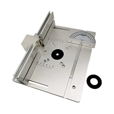 Immagine di Set di 3 piastre inserimento del tavolo router in lega alluminio fresatura legno flip board macchina per incisione strumento ausiliario con sega da mitra banchi la