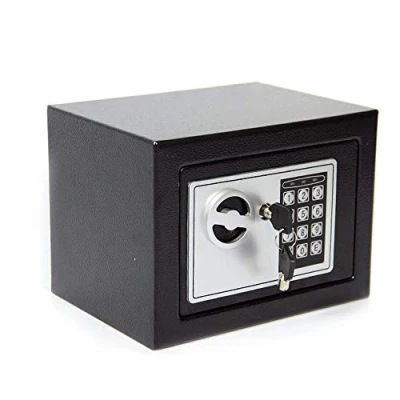 Immagine di CDC DIGI Cassaforte da Muro, Cassetto con Chiave, (23x17x17cm) 4.6L per Pistola, Armadio Chiusura di Alta Qualita, Invisibile Elettronica Tastiera LED