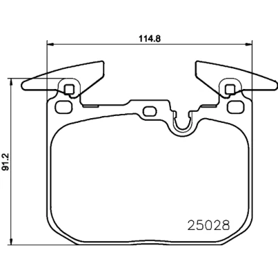 Immagine di HELLA 8DB 355 021 271 Kit pastiglie freno Predisposto per contatto segnalazione usura con contrappesi BMW: 1 Hatchback, 3 Touring, Sedan