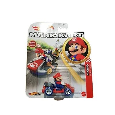Immagine di Hot Wheels Modellino DieCast Kart Mario Pipe Frame da Super Scala 1:64 Lunghezza 5cm