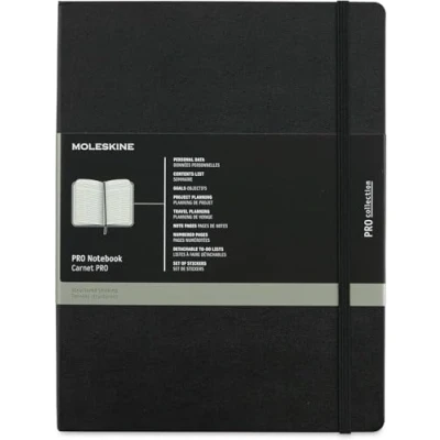 Immagine di Moleskine Pro Notebook, Taccuino Professionale da Ufficio, Copertina Rigida, x Large 13 21 cm, Colore Nero