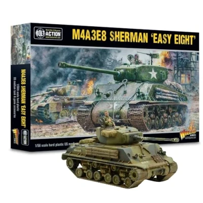 Immagine di Warlord Games M4A3E8 Sherman Easy Eight 1:56/28 mm in scala di plastica per Bolt Action miniature altamente dettagliate della seconda guerra mondiale wargaming da tavolo
