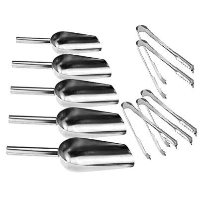 Immagine di Create idea paletta da ghiaccio e pinza per 15,2 cm, in acciaio inox (5 x 5 pinze)