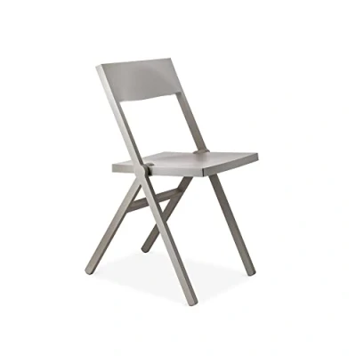 Immagine di Alessi Piana ASPN7032 Sedia Pieghevole di Design, in Polipropilene Rinforzato con Fibra Vetro, Grigio