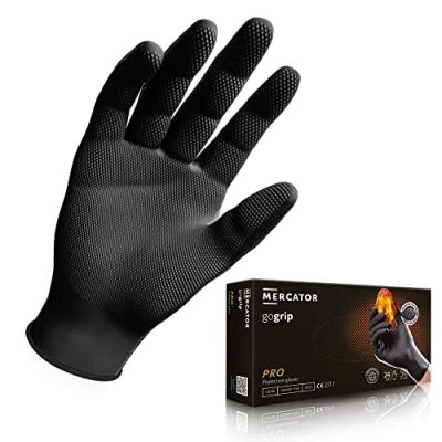 Immagine di MERCATOR MEDICAL Guanti in nitrile GoGRIP+ di protezione senza polvere lattice texture diamantata