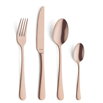 Immagine di Amefa Austin 24 piece Cutlery Set 6 People Matte Copper