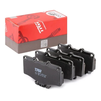 Immagine di TRW COTEC GDB797 Kit pastiglie freno con segnalatore acustico usura TOYOTA: Land Cruiser Prado 90, HILUX 5 Pick up, 70 SUV