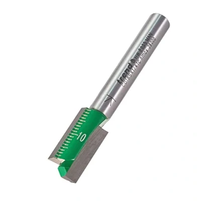 Immagine di Trend CraftPro C016SX1/4TC Fresa dritta a due scanalature, gambo da 1/4&quot;, diametro di taglio 10 mm e lunghezza 19 mm, punta in carburo tungsteno