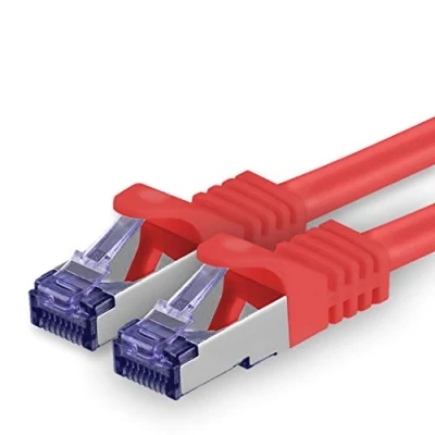 Immagine di 1aTTack.de Cat.7 Cavo di Rete 3 metri rosso 1 Pezzo Ethernet LAN SFTP PIMF LSZH Spina RJ45 Cat6a 10 Gbit s