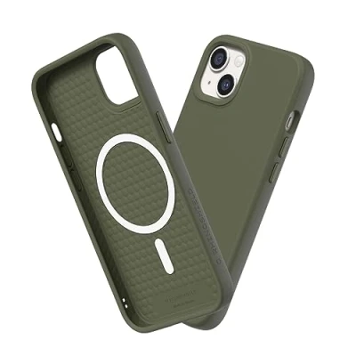 Immagine di RhinoShield SolidSuit Case Compatible with Magsafe for [iPhone 13 mini] Shock Absorbent Slim Design Protective Cover Premium Matte Finish 3.5M / 11ft Drop Protection Seaweed Green