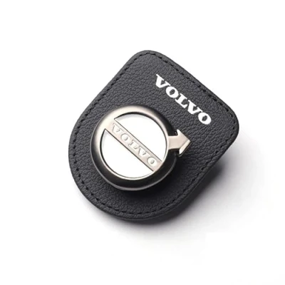 Immagine di AIYING Pelle, Porta Occhiali da Sole per Auto, Clip Biglietti, Accessori Decorazione Interni, Volvo XC60 S40 S60 S90 XC40 XC70 XC90 V40 V60 V90 S80 S80L,bla CK