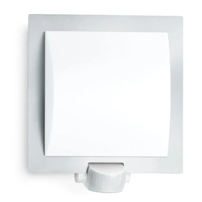 Immagine di Steinel L20 S 566814 Lampada da parete per esterni con rilevatore di movimento a risparmio energetico, LED (monocolore) E27 60 W Argento