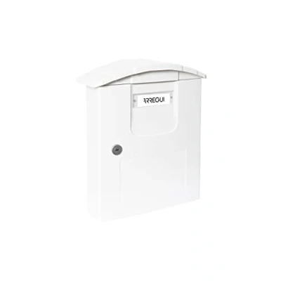 Immagine di Cassetta Postale Individuale in Plastica Resistente, della Posta da Parete, Dimensione M (DIN A4 e Riviste), Facile Montare, Bianco
