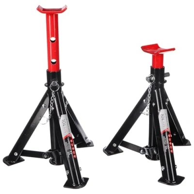 Immagine di SIXTOL Mechanic Car Stand 3T Cavalletti Pieghevoli per Auto 2 Pezzi Portata 3 tonnellate Altezza Regolabile Compatto e Portatile
