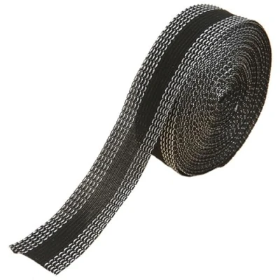 Immagine di 5M Nastro Termoadesivo per Tessuti,Orlo Svelto,Nastro Adesivo Orlo,Orlo Svelto Forte,Senza Cuciture Autoadesivo Con Orlo,Per Tende,Jeans,Tessuti,Larghezza 2,5 cm(Nero)