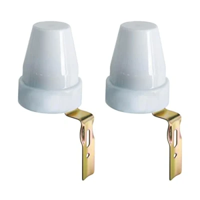 Immagine di Electraline 92283 Interruttore Crepuscolare per Uso Esterno IP44, 2 Pezzi, Confezione da 2,Bianco