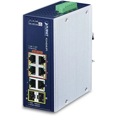 Immagine di PLANET IP30 Industrial 4 Port Non gestito Gigabit Ethernet IGS 824UPT