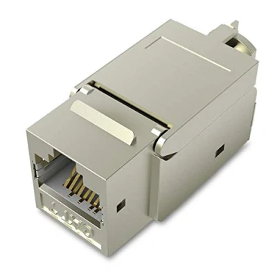 Immagine di VENTION accoppiatore RJ45 Cat7, Cat6, Cat5, 8P8C di rete, Keystone Jack in Line, femmina a metallo ad alta schermatura per cavo Ethernet (5 pezzi)