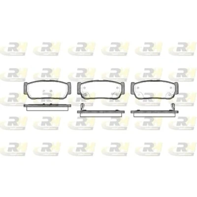 Immagine di ROADHOUSE 21063.02 Kit pastiglie freno Assale posteriore con contatto segnalazione usura foglio adesivo accessori SSANGYONG: Rexton / 2