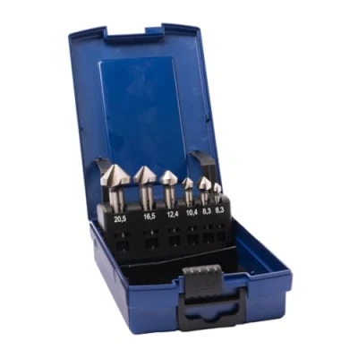 Immagine di GSR 00708010 Kit svasatori conici 6 parti 6.3 mm, 8.3 10.4 12.4 16.5 20.5 mm HSS G Alberino cilindrico 1 pz.
