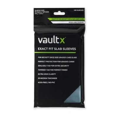 Immagine di Vault X custodie per lastre di carta graduata, adatte Becketts BGS e altre dimensioni simili (100 pezzi), VX ST05 03CL100