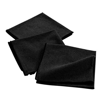 Immagine di douceur d&#039;intérieur, 3 Tovaglioli (40 X 40 Cm) Mistraline Nero, Cotone Riciclato