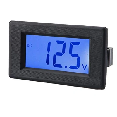 Immagine di Misuratore di tensione a corrente continua due fili Display LCD cristalli liquidi, voltmetro digitale 4 30V ad alta precisione con protezione inversa