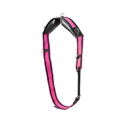Immagine di PFIFF 004218 Rullo per soffitto/Affondamento con Frange e Cuscino in Pelle, Misura Piccola, Colore: Nero/Rosa