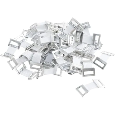 Immagine di Benda Elastica Clip, Gancio Fibbia Elastica, Ganci di Fissaggio Clip Fissaggio, Stretch Metal Clips, Elastiche per Bendaggi Elastici Garza Vari Tipi Fasciature, Bianco, 20 Pezzi
