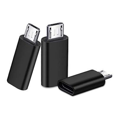 Immagine di SHUBEIEUMI 3 Pezzi Adattatore Micro USB a C, da Femmina Maschio, Trasferimento Dati, per Samsung Galaxy, Huawei P Smart P10 Lite P9