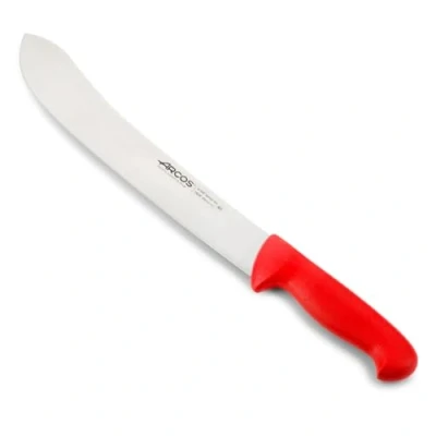 Immagine di Arcos Serie 2900 Coltello Scannare Macellaio Bistecca Lama Acciaio Inossidabile Nitrum 300 mm Manico Polipropilene Colore Rosso