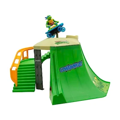 Immagine di TMNT Tortugas Ninja Adolescente Mutante Mini Parco Skate Mutant Mayhem Turtle Madness Leonardo Giochi e Regali per Bambini dai 3 Anni in Su