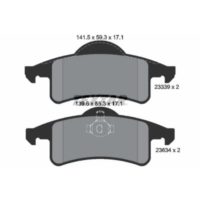 Immagine di TEXTAR 2333901 Kit pastiglie freno Non predisposto per contatto segnalazione usura JEEP: GRAND Cherokee 2, II