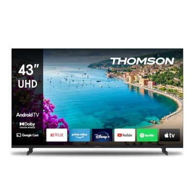 Immagine di Thomson 43 Pollici (109 cm) UHD TV Smart Android (WLAN, HDR, Triple Tuner DVB C/S2/T2) 43UA5S13 2023