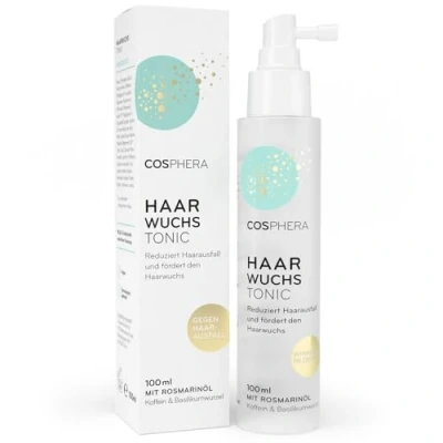 Immagine di Cosphera Spray tonico per capelli, 100 ml, con olio di rosmarino, accelerare la crescita dei donne e uomini